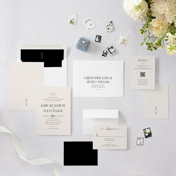 Cosmopolitan Wedding Invitations Champagne Signature Blank No Standard