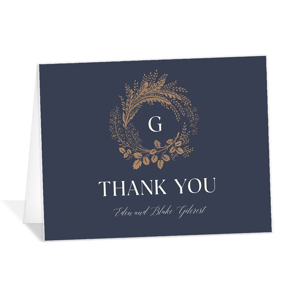 Woodsy Wreath Thank You Cards