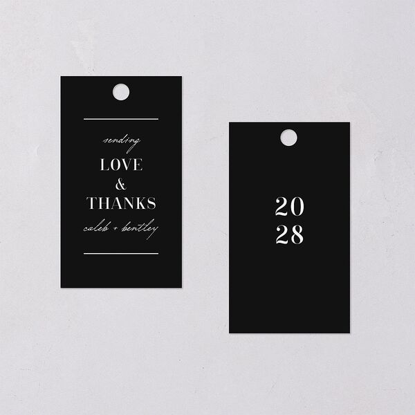 Classic Border Favor Gift Tags Midnight Signature