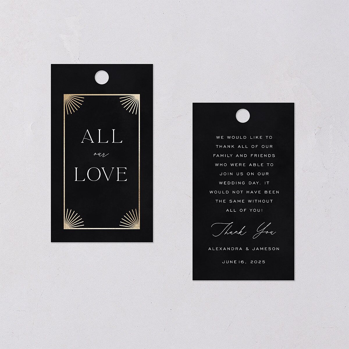 Written In The Stars Favor Gift Tags Gold Midnight Signature