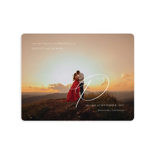 Simply Devoted Save The Date Magnets Steel Gray Magnet Paper
