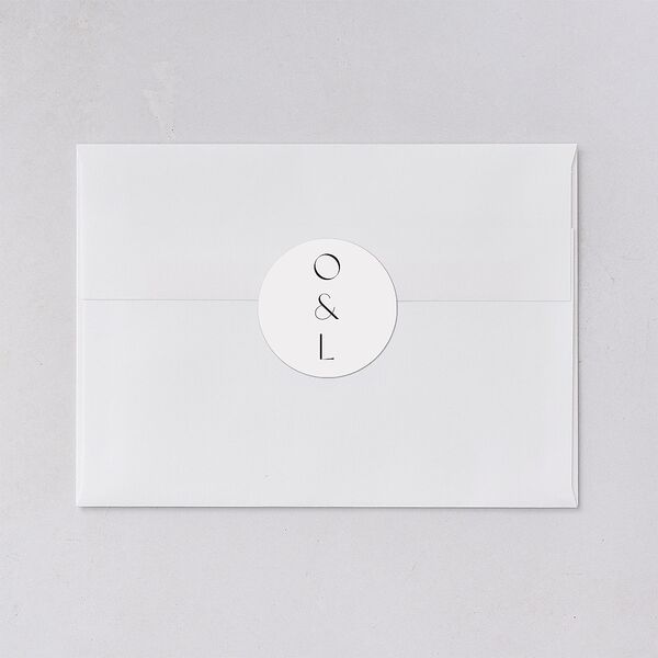 Surround Wedding Stickers Charcoal Circle