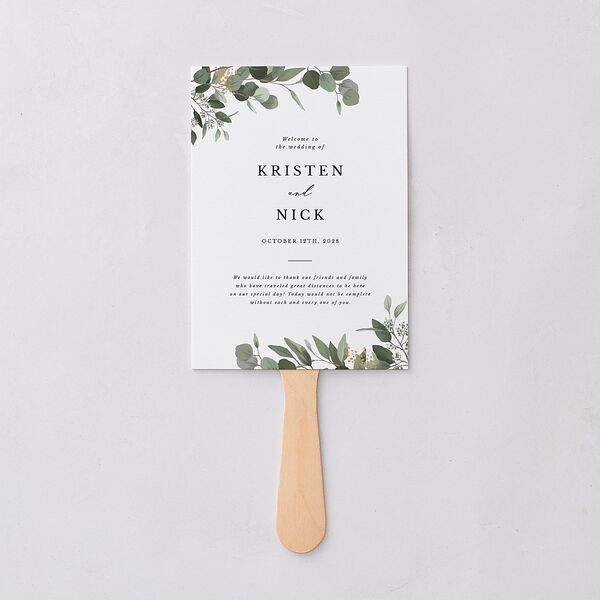 Eucalyptus Frame Fan Programs No Foil Pure White Signature Standard