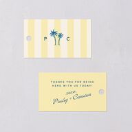 Cabana Stripes Favor Gift Tags Lemon Signature