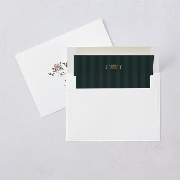 Sword and Roses Fantasy Garden Foil Wedding Invitations Wave Gold Signature Blank Standard No