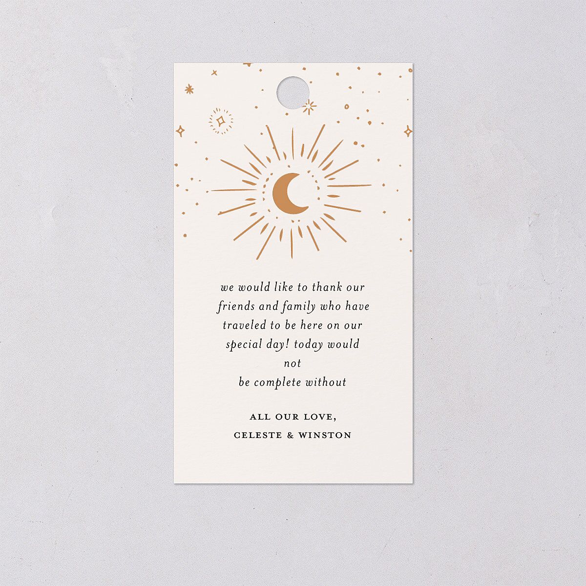 Celestial Galaxy Favor Gift Tags Midnight Signature