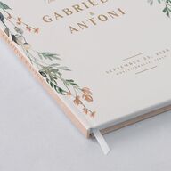 Rustic Vines Wedding Guest Book Blush
