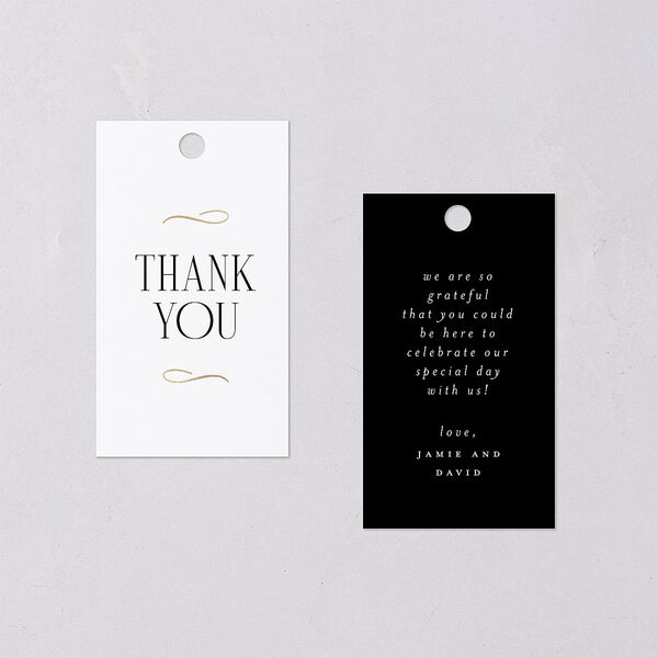 Metropolitan Favor Gift Tags Gold Pure White Signature