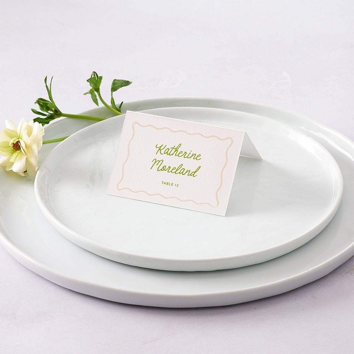 Eclectic Painted Stripes Place Cards Pear Signature