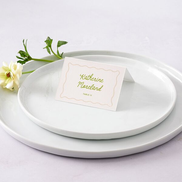 Eclectic Painted Stripes Place Cards Pear Signature