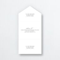 Romantic Wisteria All-in-One Wedding Invitations Purple Petal Signature Light Both Recipient and Return Addresses No