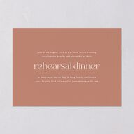Striking Scene Rehearsal Dinner Invitations Dusty Rose Signature Blank Standard