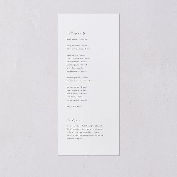 Pastel Garden Wedding Programs Linen Signature