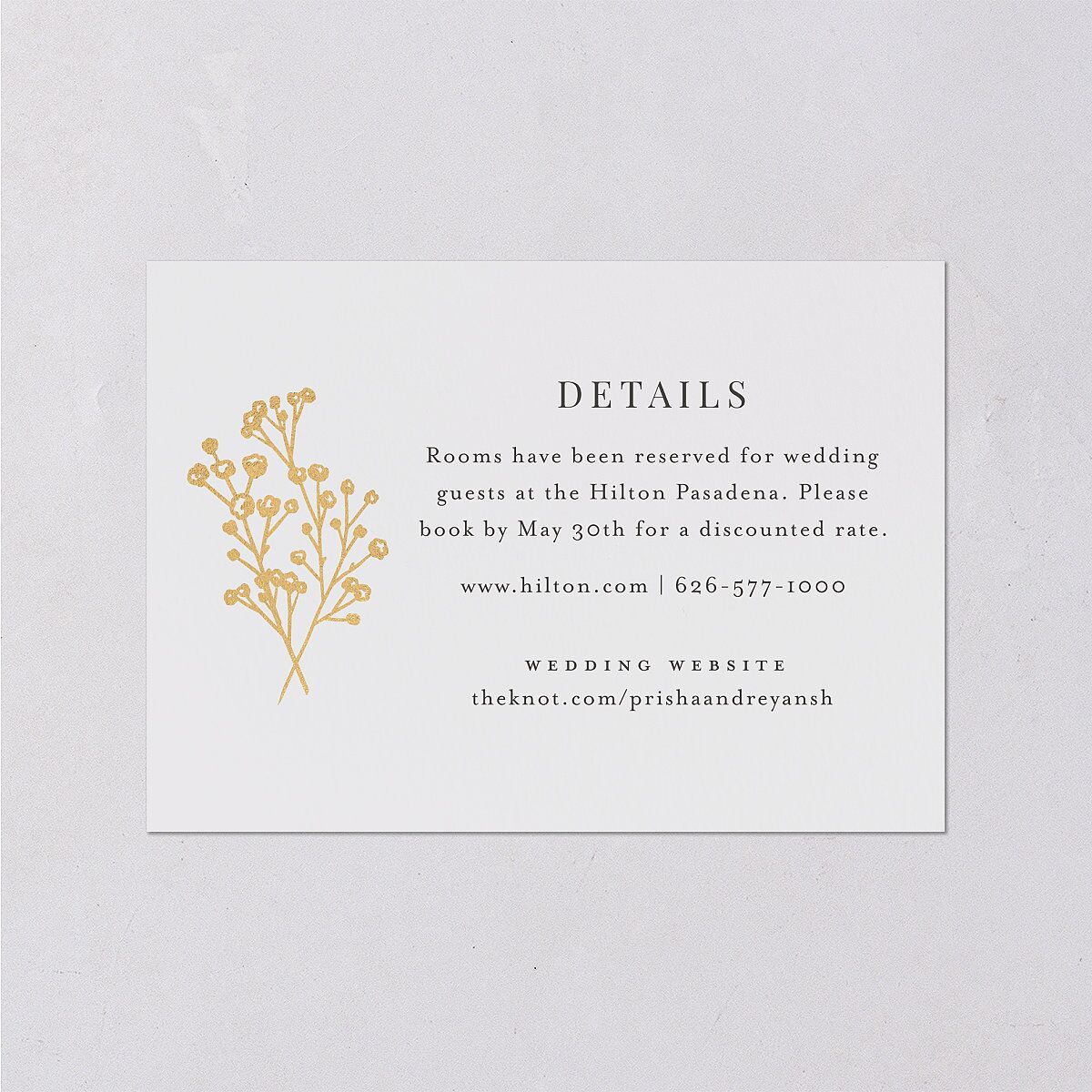 Baby's Breath Wedding Enclosure Cards — view 1