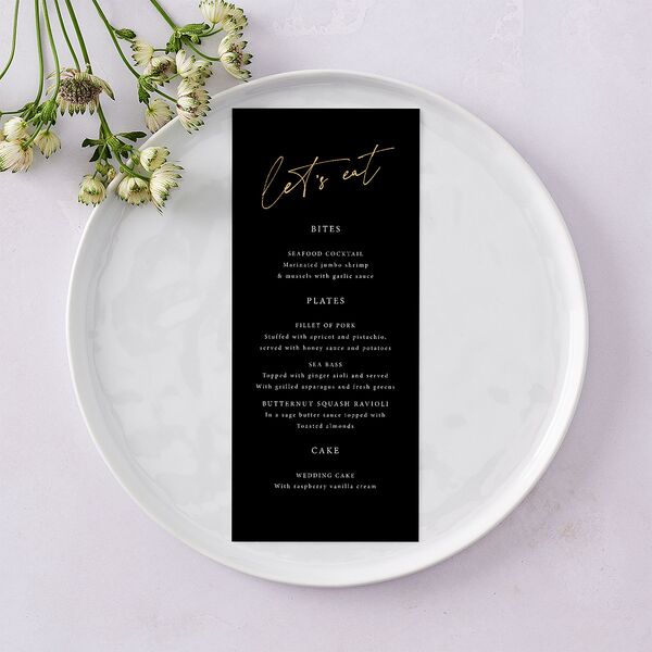 Just Love Menus Gold Licorice Signature