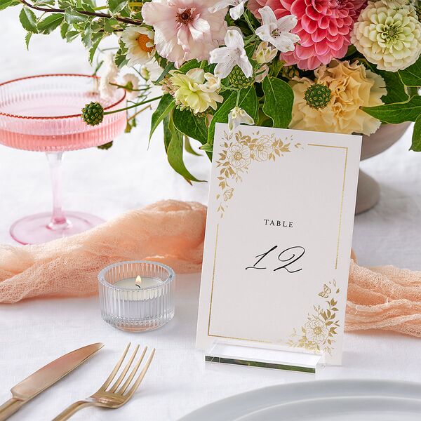Baroque Garden Table Numbers Gold Champagne Signature