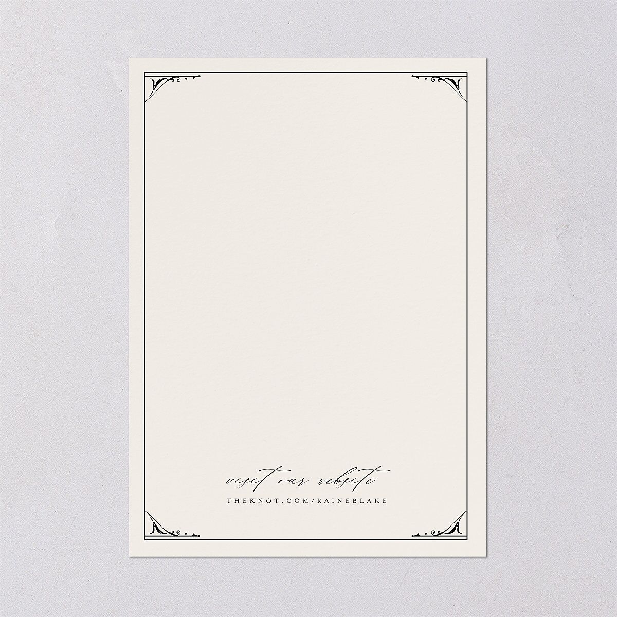Vintage Gothic Wedding Invitations Licorice Signature Blank No