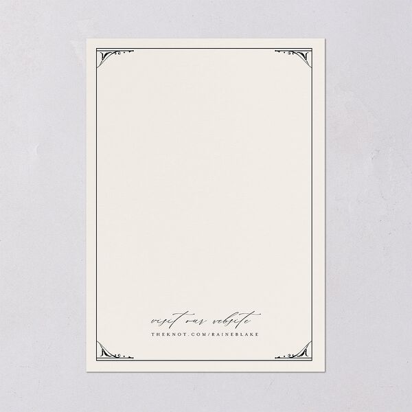 Vintage Gothic Wedding Invitations Licorice Signature Blank No