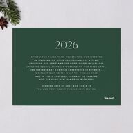 Faith Hope Love Holiday Cards Hunter Green Signature Blank Standard Landscape