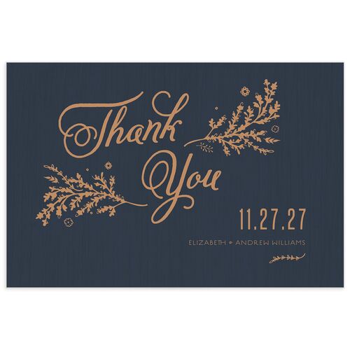 Rustic Chic Thank You Postcards