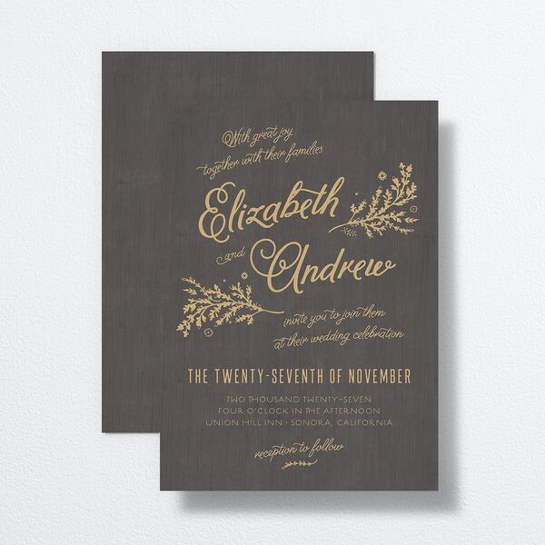 Rustic Chic Wedding Invitations Tan Signature Blank No