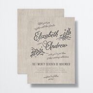 Rustic Chic Wedding Invitations Medieval Grey Signature No