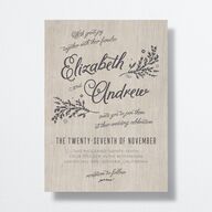 Rustic Chic Wedding Invitations Medieval Grey Signature No