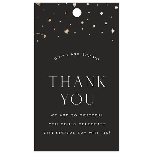 Celestial Arch Favor Gift Tags Gold Licorice Signature