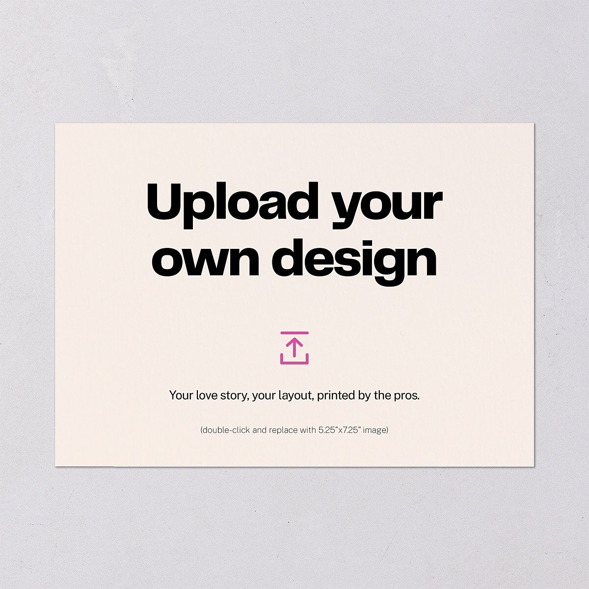 Upload Your Own Design Landscape Bridal Shower Invitations Pure White Signature Blank Standard