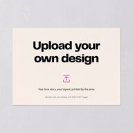 Upload Your Own Design Landscape Bridal Shower Invitations Pure White Signature Blank Standard