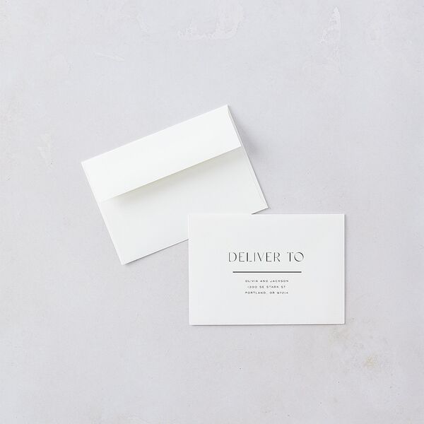 Just Us Wedding Foil Response Cards Gold Pure White Signature Standard