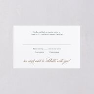 Polished Photo Foil All-in-One Wedding Invitations Emerald Signature Light Both Recipient and Return Addresses No