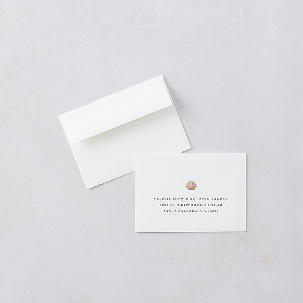 Painted Beach Wedding Response Cards Dusty Blue Signature Standard