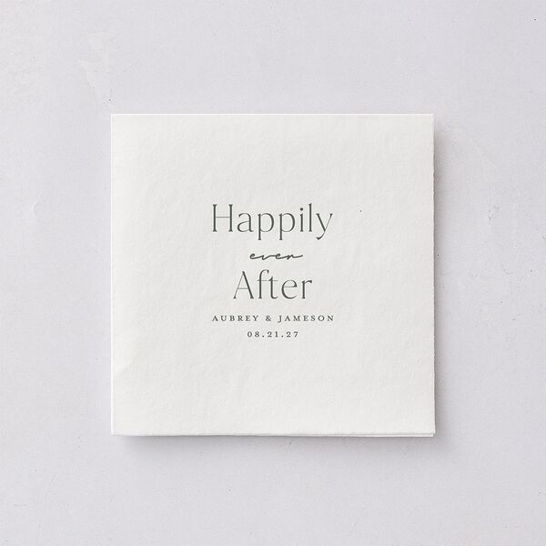 Simple Modern Wildflowers Cocktail Napkins Deep Olive Napkin Uncoined