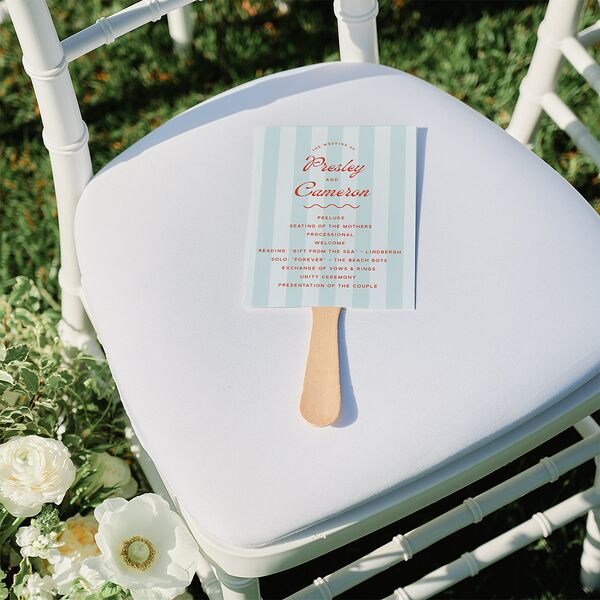 Cabana Stripes Fan Programs Pastel Blue Signature Standard