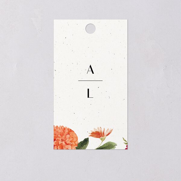 Blooming Dahlias Favor Gift Tags Hot Pink Signature