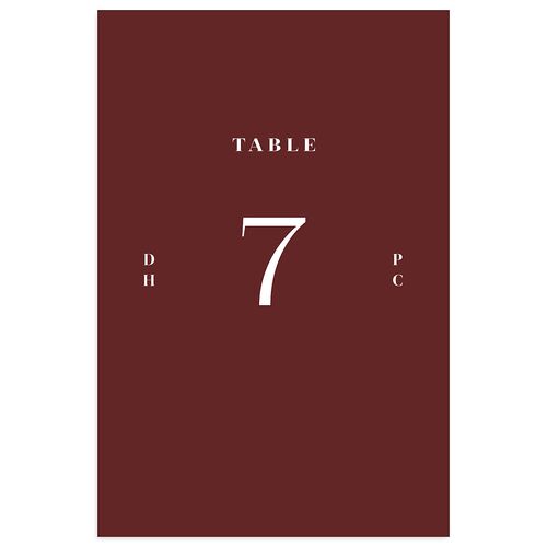 Framed Photo Foil Table Numbers Rose Gold Merlot Signature