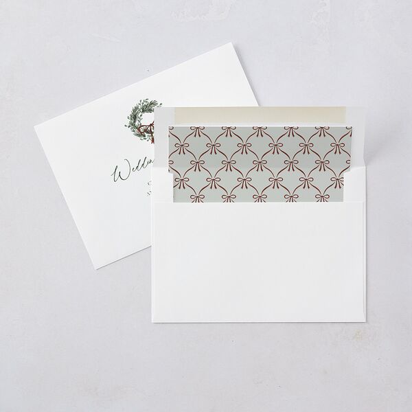 Festive Garland Wedding Invitations Hunter Green Signature Blank No Standard