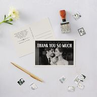 Vintage Art Deco Photo Thank You Postcards Off-White