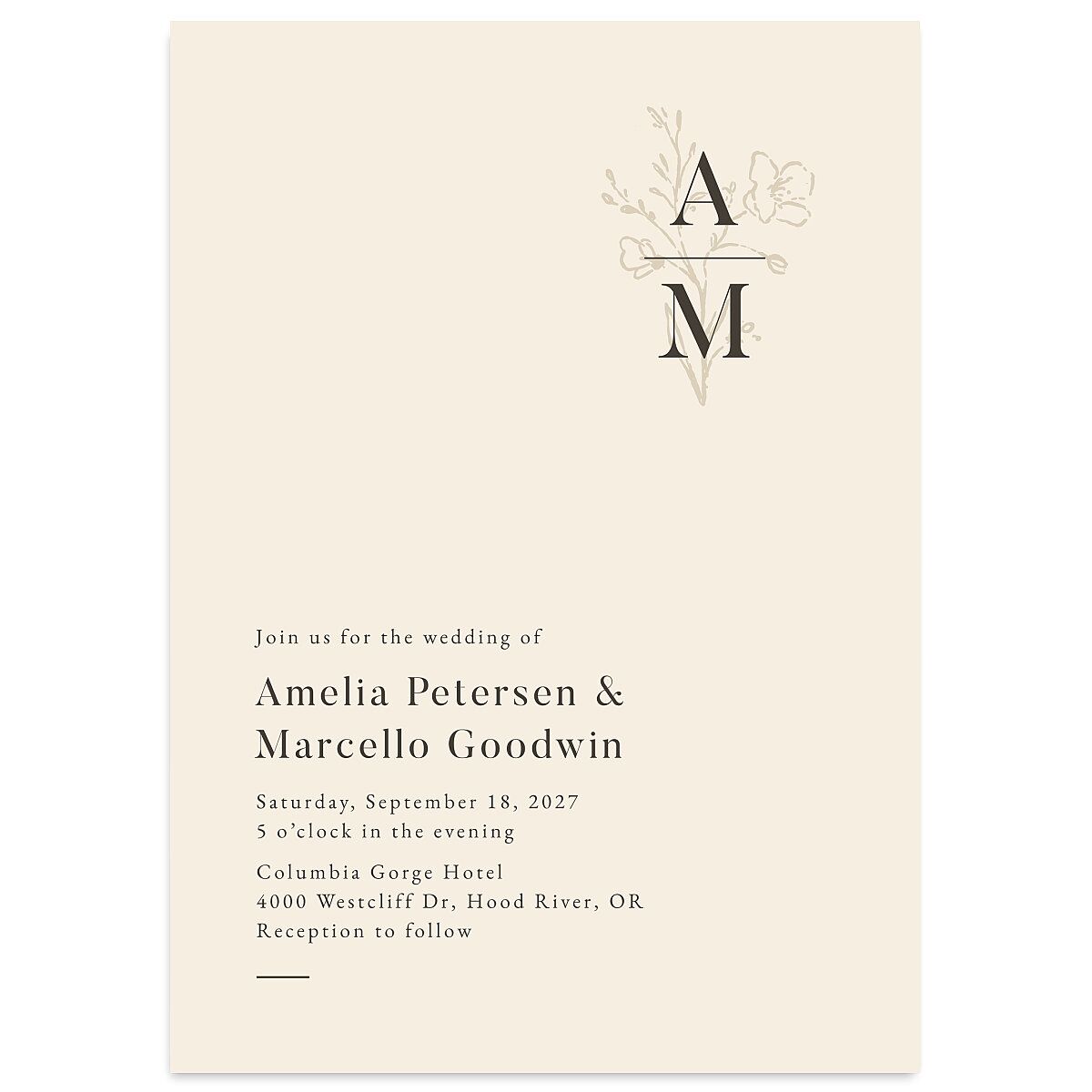 Rustic Monogram Wedding Invitations