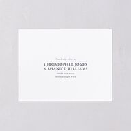 Classically Stated All-in-One Wedding Invitations Navy No Signature Light Both Recipient and Return Addresses