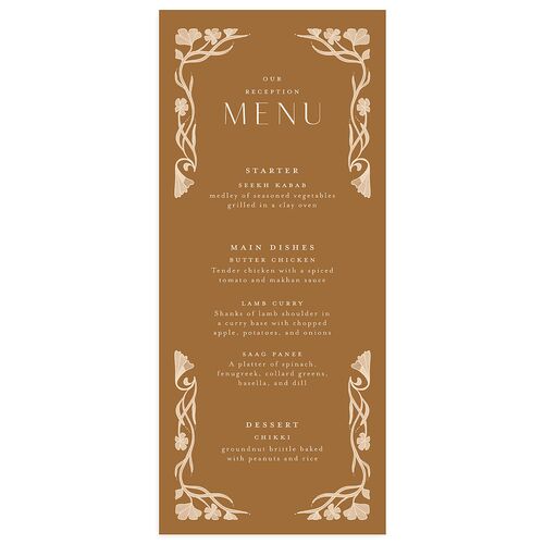 Indian Majestic Legacy Elephants Menus Saddle Signature