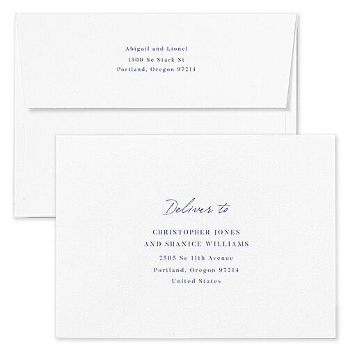 Ballpoint Holiday Holiday Card Envelopes White Maritime Both Recipient and Return Addresses Standard Signature