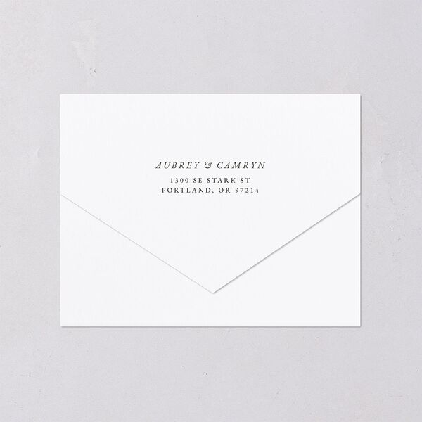 Classic Wildflower Frame All-in-One Wedding Invitations Amethyst Signature Light Both Recipient and Return Addresses No