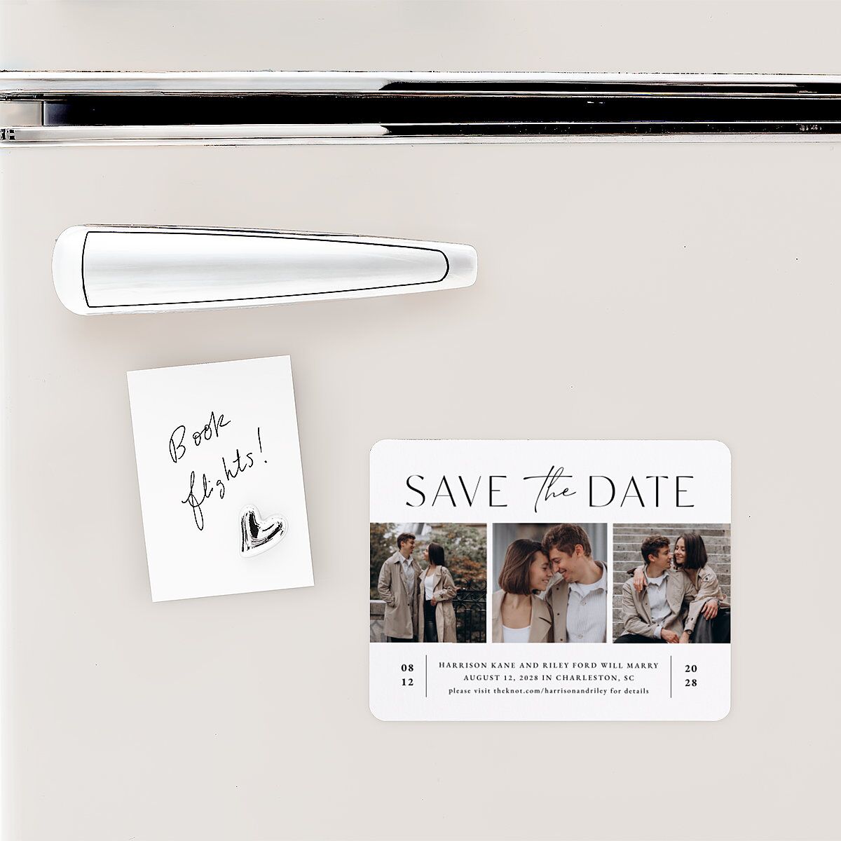 Film Strip Save The Date Magnets Pure White Magnet Paper