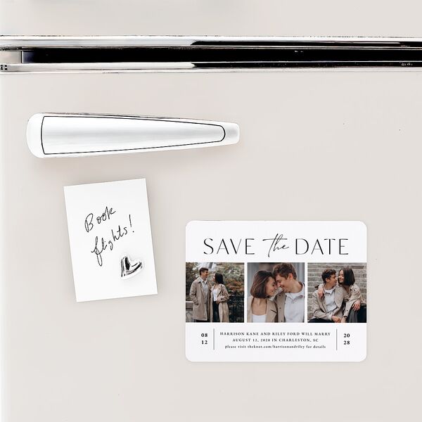 Film Strip Save The Date Magnets Pure White Magnet Paper