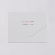 Vintage Vase All-in-One Wedding Invitations Burgundy Signature Light Both Recipient and Return Addresses No