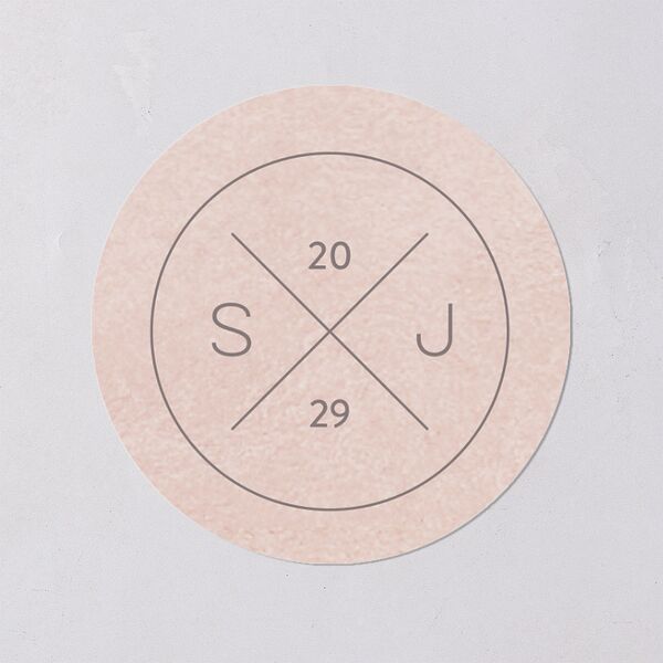 Painted Desert Wedding Stickers Dusty Rose Circle