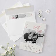 DIY Crafty Photo Wedding Invitations Ruby Signature Blank No Standard