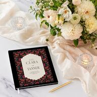 Ornate Garden Guest Books Garnet